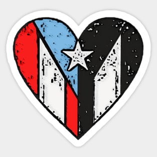 Puerto Rican Flags | Boricua Heart, Puerto Rico Sticker